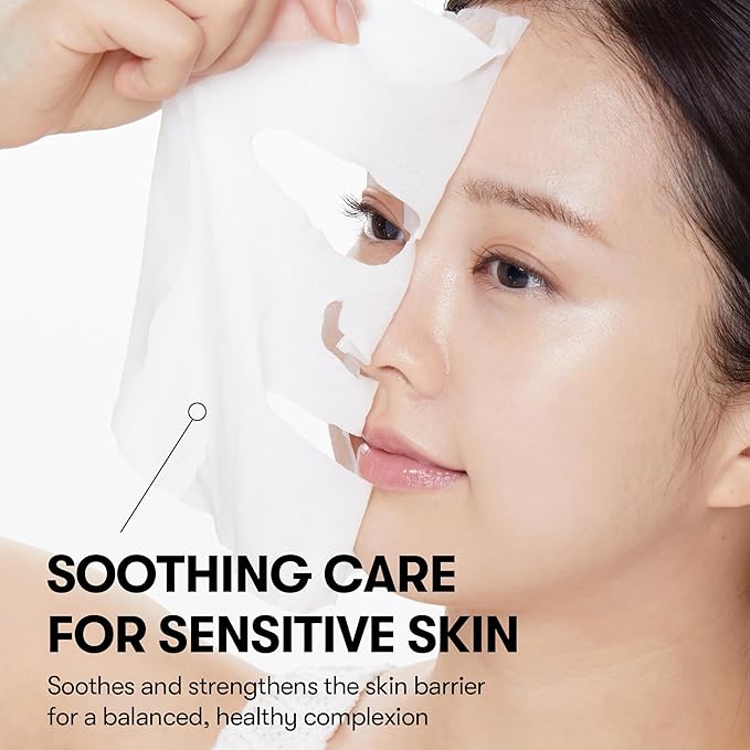 VT COSMETICS CICA Daily Soothing Mask 30 Sheets, Centella Asiatica & Hyaluronic Acid for Moisturizing & Hydrating, Instant Calm & Glow, Skin Softening Facial Mask, Korean Face Mask