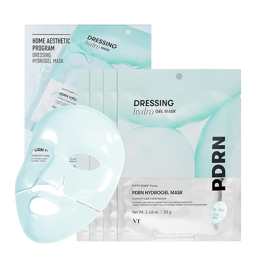 VT COSMETICS PDRN Hydrogel Mask (33gx4ea), Intensive Nourishing & Rejuvenating Overnight Mask, Skin Repair, Elasticity Boost, Hydrating & Plumping, Korean Skincare, Korean Gel Mask