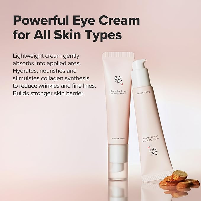 Beauty of Joseon Revive Eye Serum with Retinal Niacinamide (30ml, 1.01 fl.oz.) with Glow Serum Propolis and Niacinamide (30ml, 1.01 fl.oz.), Korean Skincare