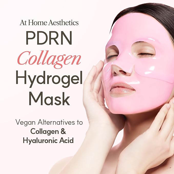 The Face Shop ローズPDRNピンクコラーゲンフェイスマスク、韓国ガラス肌エッセンシャル、保湿＆肌の弾力性のためのヒアルロン酸、引き締め、4枚入り