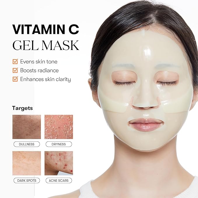VT COSMETICS Vita-Light Reedle Shot 100 2-Step Hydrogel Mask(34.5gx4ea), Intensive Glowing, Exosome Glutathione Face Mask, Overnight Melting Mask, Korean Facial Mask