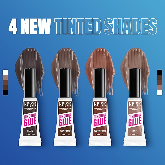NYX PROFESSIONAL MAKEUP ザ ブロウ グルー エクストリームホールド ティンテッドアイブロウジェル - ダークブラウン