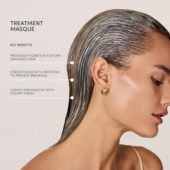 OUAI ファインからミディアムヘアトリートメントマスク - 髪の毛を補修し、輝きを高める保湿ヘアマスク - シアバター、ケラチン、パンテノール配合 - パラベン、フタル酸エステル、硫酸塩不使用 (8液量オンス)