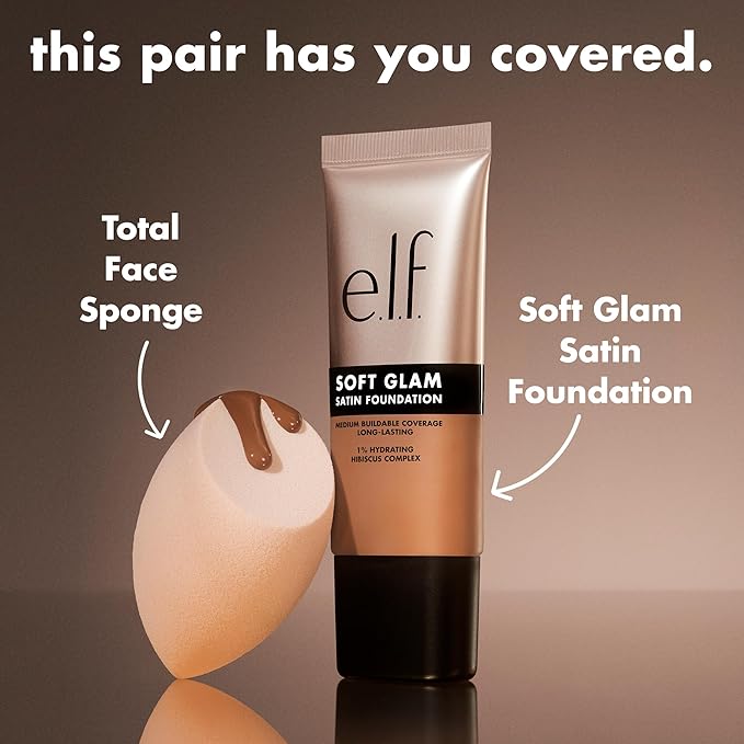e.l.f. Soft Glam Foundation, Medium Coverage, Long-Lasting & Buildable Foundation For A Smooth, Satin Finish, Vegan & Cruelty-Free, 33 Medium Warm
