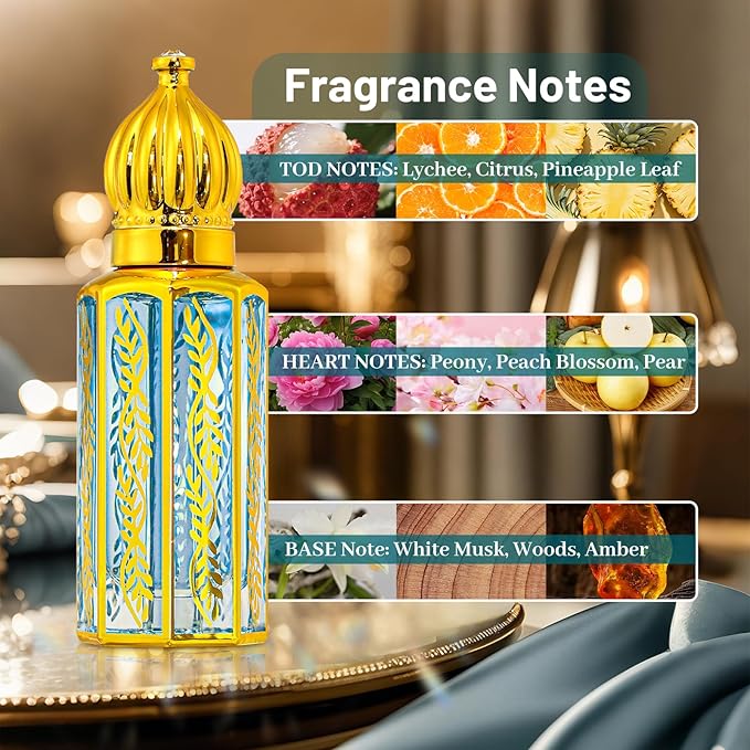 3Pack Arabian Perfume for Women, Arabic Long Lasting Perfume Oil, Luxury Arab Parfume Oil for Women, Soft Parfume Arabe 1.2FL OZ