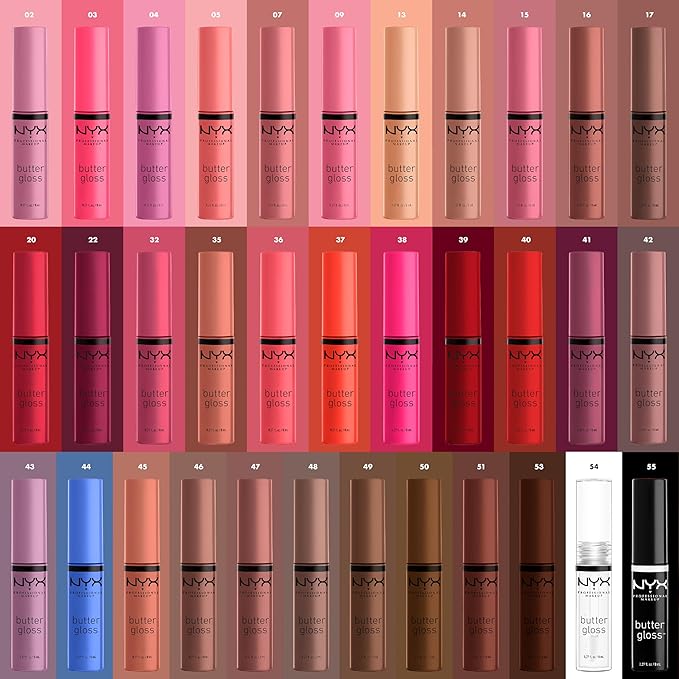 NYX PROFESSIONAL MAKEUP Butter Gloss, Non-Sticky Lip Gloss - Summer Fruit (Hot Pink)