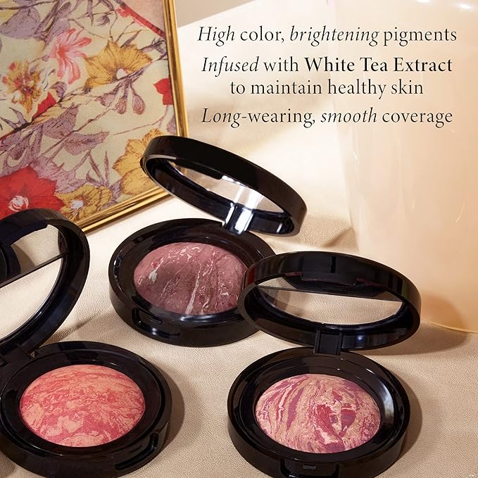 LAURA GELLER NEW YORK Baked Blush-n-Brighten Marbleized Blush - Sunswept - Creamy Lightweight - Satin Finish (Pack of 2)