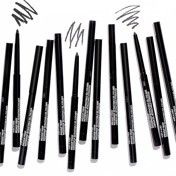 wet n wild Breakup Proof Waterproof Retractable Gel Eyeliner Charcoal (Pack of 2)