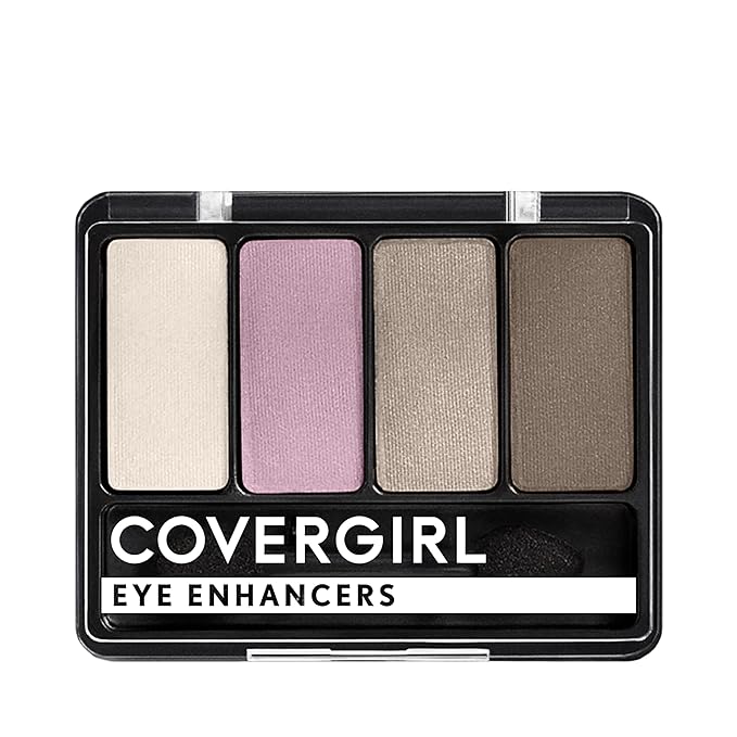COVERGIRL - アイエンハンサー 4色アイシャドウ、シルクのようなシアーなつけ心地、両端アプリケーター付き、100%クルエルティフリー