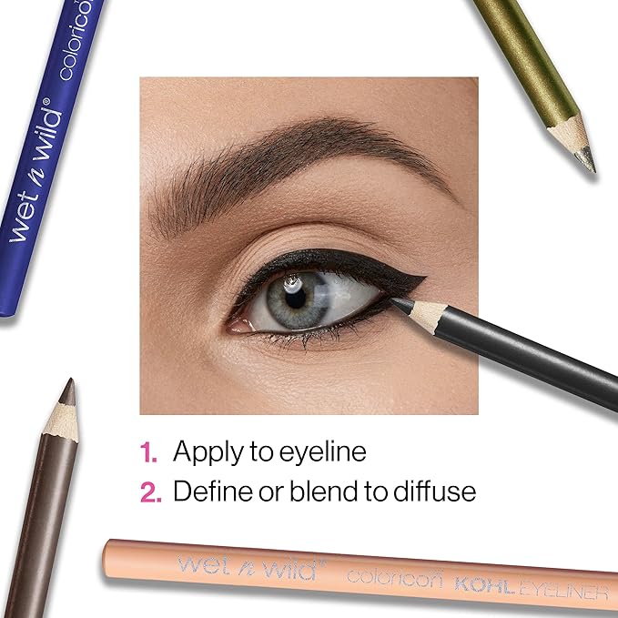 wet n wild カラーアイコン コールアイライナーペンシル – 豊かで高発色のカラー、なめらかでクリーミーな使用感、長時間持続するマットな仕上がりの多様性、クルエルティフリー – You're Always White!