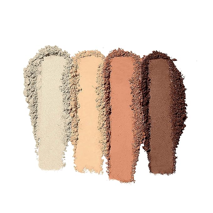 e.l.f. Contour Palette, 4 Shades, Customizable, Easy to Apply, Sculpts, Shades, Brightens, Light/Medium, Infused with Vitamin E, All-Day Wear, 0.56 Oz