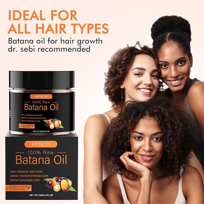 Raw Batana Oil for Hair Growth, 100% Natural Pure Botana Oil Paste from Honduras, Unrefined Organic Batana Hair Mask for Prevent Hair-Loss, Enhances Thickness for Men & Women 5.3 oz