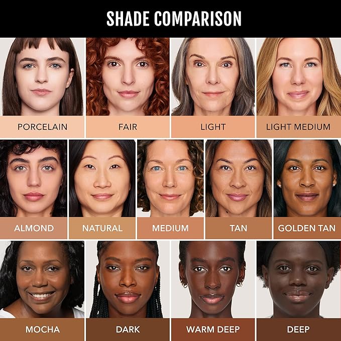 No Makeup Makeup Foundation, Weightless Cream-Balm Formula Conceals, Corrects and Camouflages with Skin-Tone Adaptive Flexshade Technology, Buildable, Long-Lasting, Cruelty-Free, Vegan, Tan