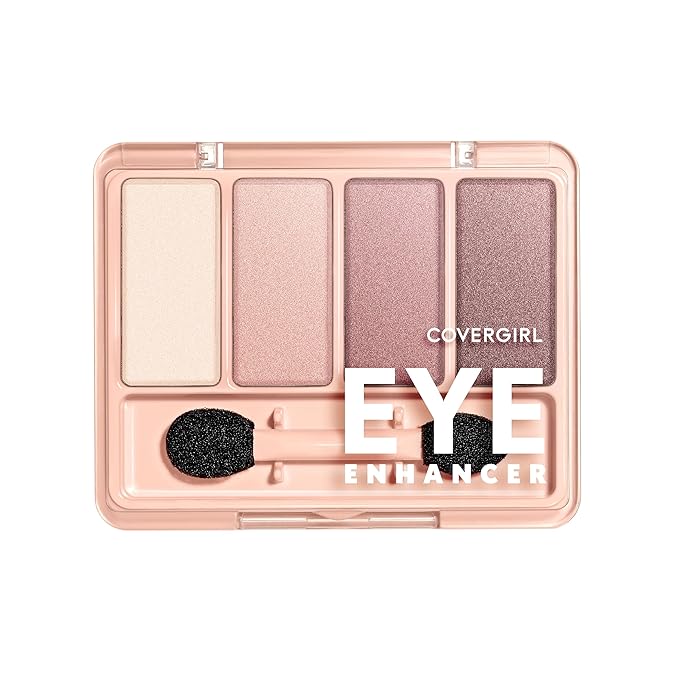 COVERGIRL - アイエンハンサー 4色アイシャドウ、シルクのようなシアーなつけ心地、両端アプリケーター付き、100%クルエルティフリー