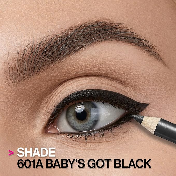 wet n wild Color Icon Kohl Eyeliner Pencil - Rich Hyper-Pigmented Color, Smooth Creamy Application, Long-Wearing Matte Finish Versatility, Cruelty-Free - Baby's Got Black (Pack of 5)