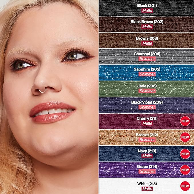 REVLON カラーステイ ペンシルアイライナー ウォータープルーフ、スマッジプルーフ、シャープナー内蔵、パッケージは異なる場合があります、201 ブラック、0.01 oz